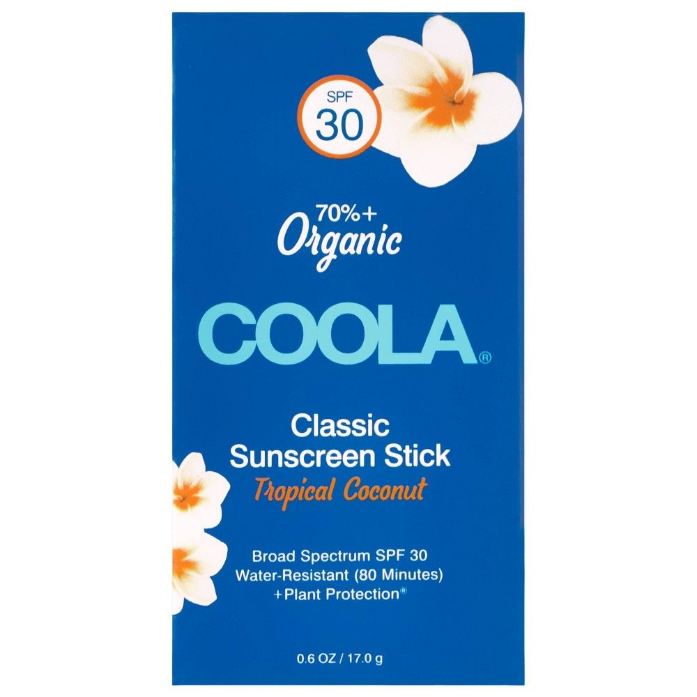 COOLA Organic Classic Sunscreen Face & Body Stick - SPF 30 -Tropical Coconut - 0.6 oz | Target