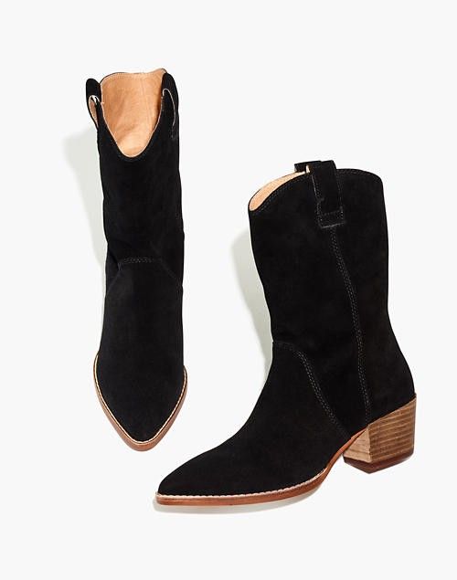 The Cassity Tall Western Boot in Suede | Madewell