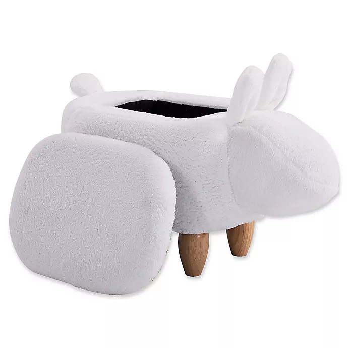 Furnite Style Faux Fur Bunny Storage Ottoman | buybuy BABY