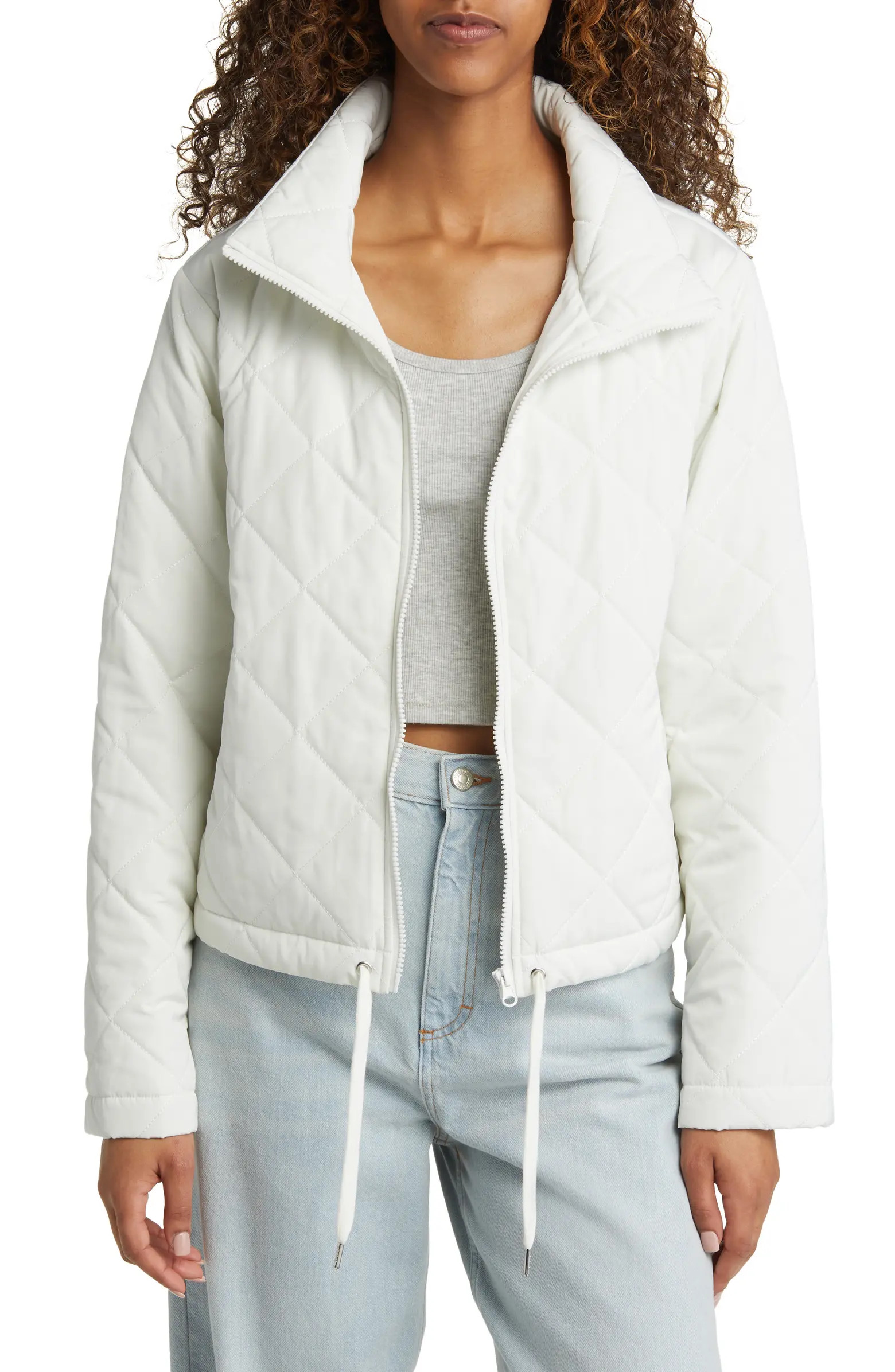 Diamond Quilted Zip Jacket | Nordstrom