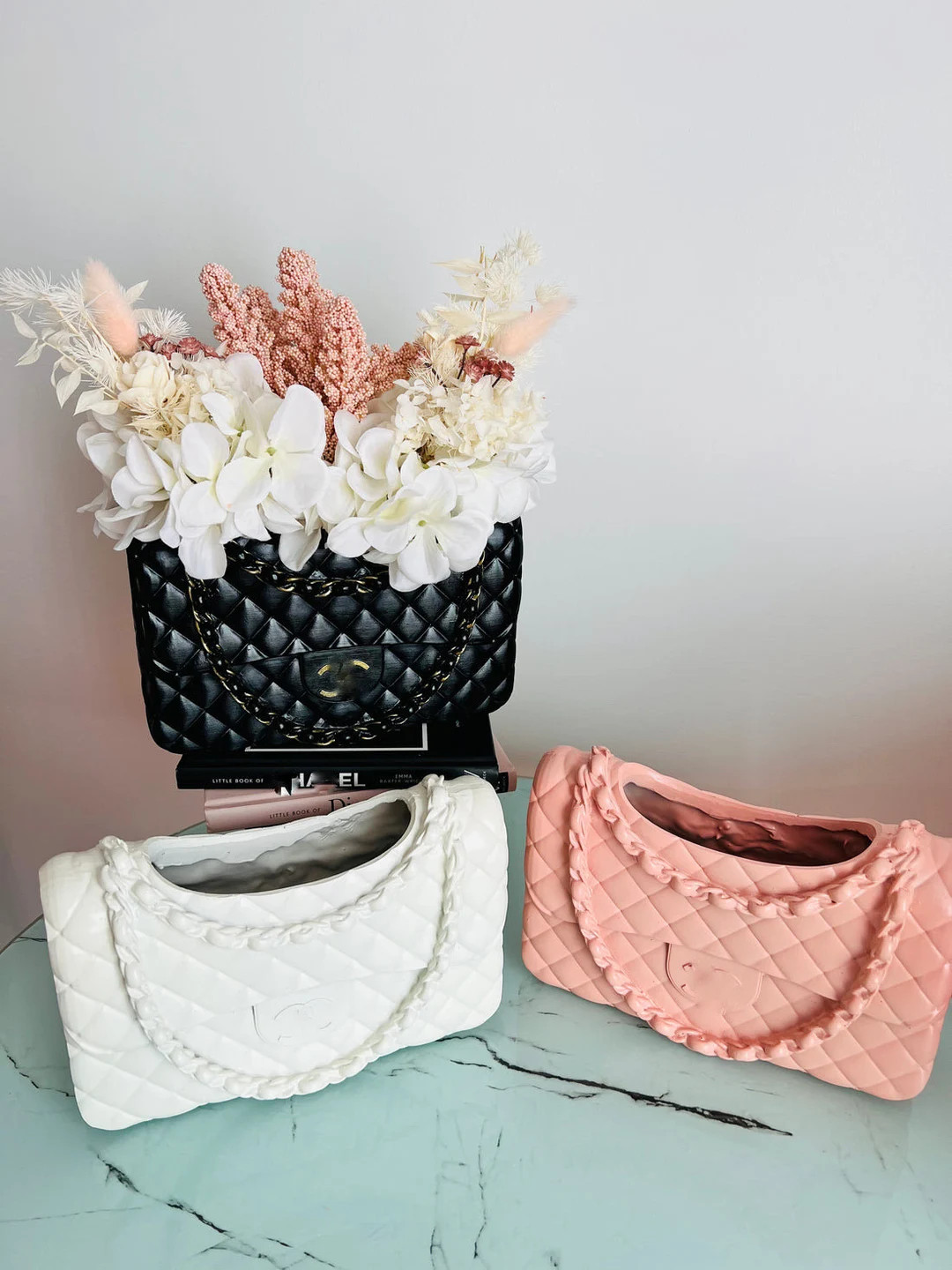 FEBRUARY Special Sale!! Handmade Resin Handbag purse shaped porcelain Vase- luxury planter - Gift... | Etsy (UK)