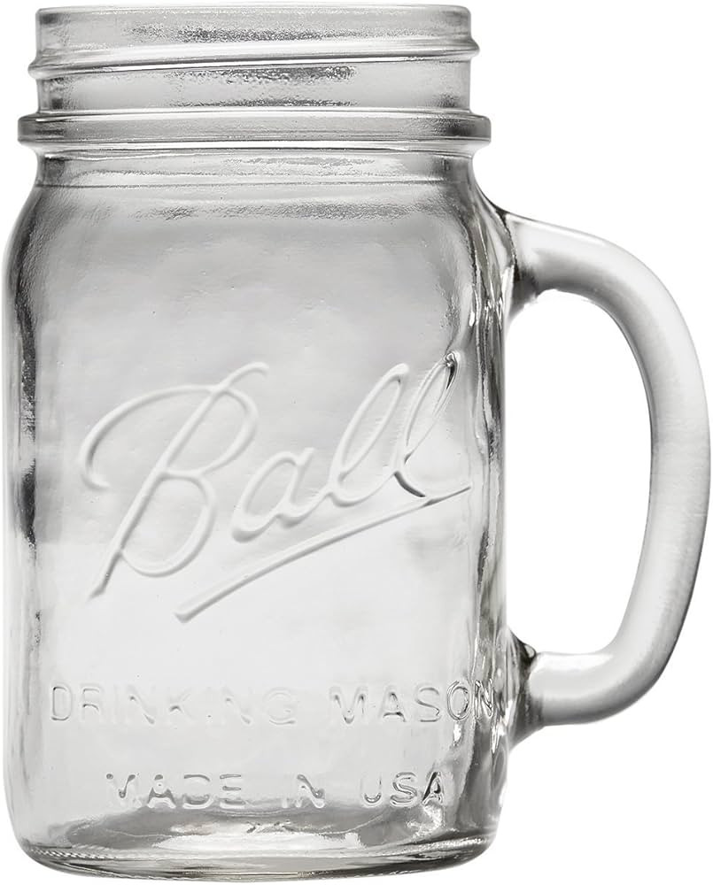 Ball Regular Mouth Drinking Mason Jar,16 Oz,6 pack | Amazon (US)