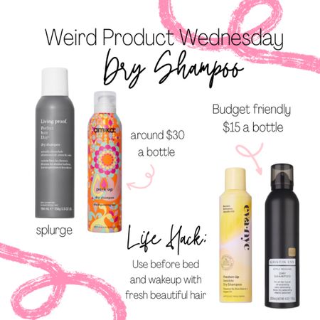 For this week’s Weird Product Wednesday I’m talking all about dry shampoo. These are my favorites. 😍 There’s a bottle for every budget. All of the dry shampoos shown are on sale at either Sephora (splurges) or at Target (affordable options) this week! 

#LTKxSephora #LTKxTarget #LTKsalealert