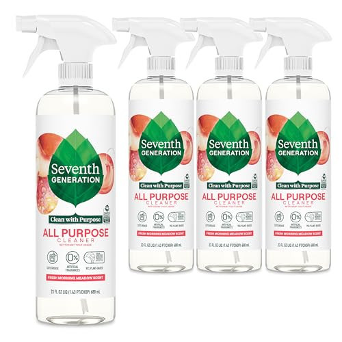 Seventh Generation All Purpose Cleaner, Degreasing Formula, Fresh Morning Meadow Scent, 23 oz (Pack of 4) | Amazon (US)