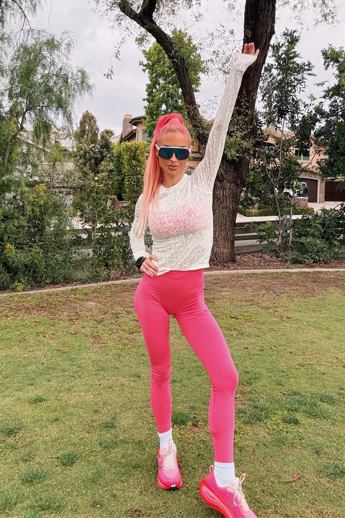 Pink💅🏽 workout fit 

#LTKActive #LTKU #LTKOver40
