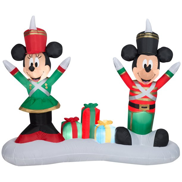 Gemmy Airblown Inflatable Inflatable Mickey Mouse and Minnie Mouse as Toy Soldiers, 4.5 ft Tall | Walmart (US)