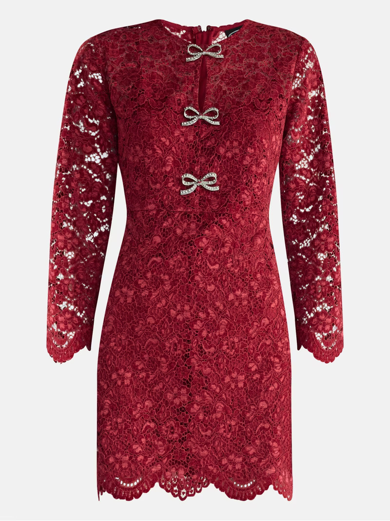 Scoop Women's Lace Bow Mini Dress, Sizes XS-XXL | Walmart (US)