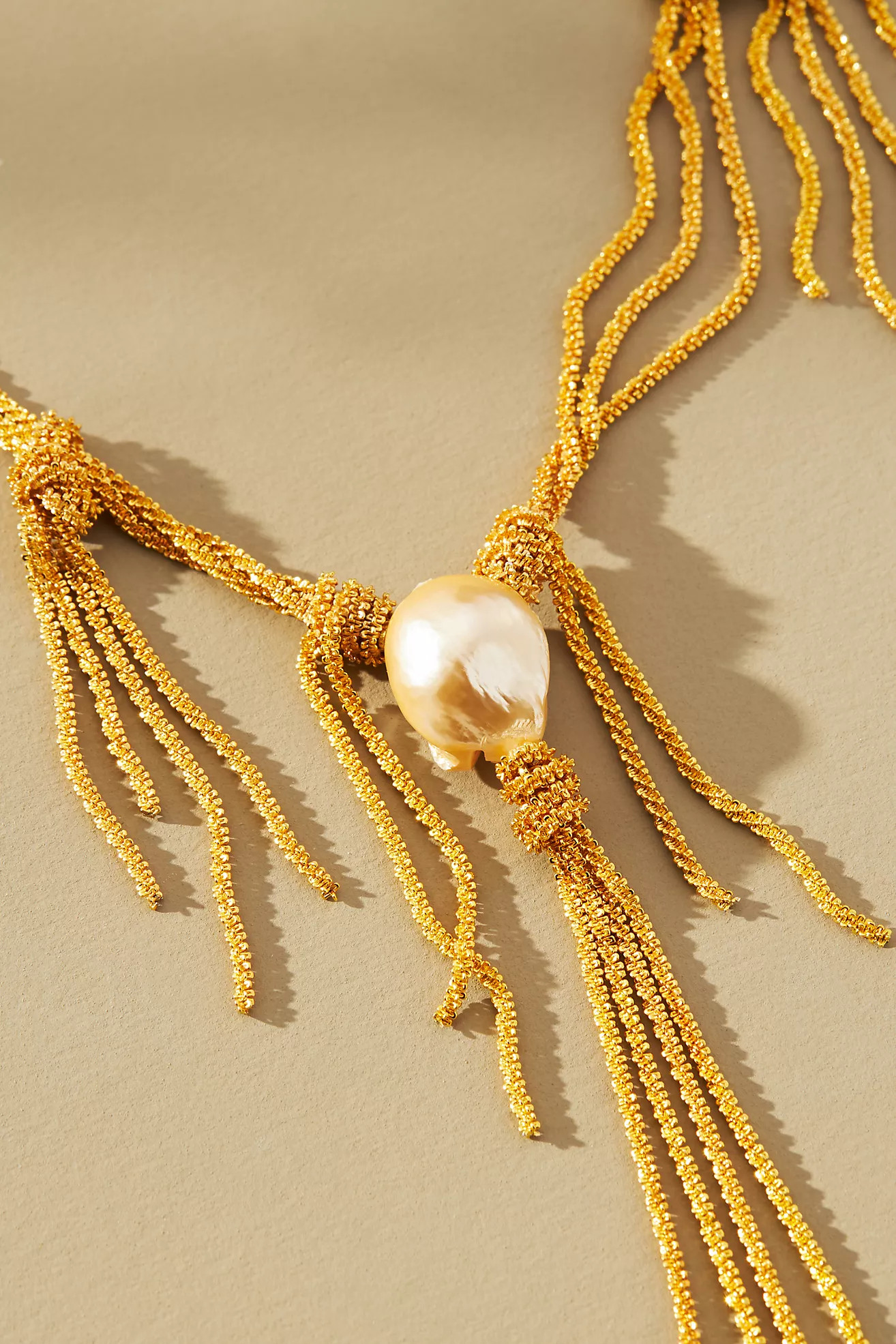 Drippy Metal Y-Neck Necklace | Anthropologie (US)