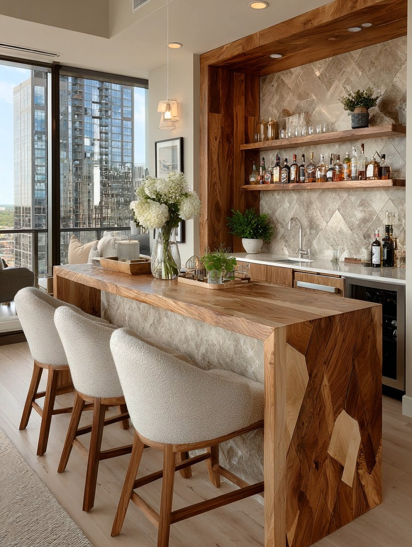 Your home bar doesn’t need more bottles—it needs better styling.

Floating wooden shelves are one of the easiest ways to elevate a space, but the key is in the details. Go for thicker, wider shelves—they instantly feel more substantial, more intentional, and far more luxurious.

And if you really want that elevated, modern look, pair natural wood with subtle gold accents. That combination brings warmth, depth, and a refined finish that transforms a simple setup into a designer-style home bar.

Style it with a few curated bottles, clean glassware, and minimal decor—less clutter, more impact.

This is how you create a home bar that feels high-end without a full renovation.

Recreate this look or start with the shelves—everything linked below.

#homebardecor #interiorstyling #modernhome #woodandgold #luxuryinteriors 

 #LTKHome