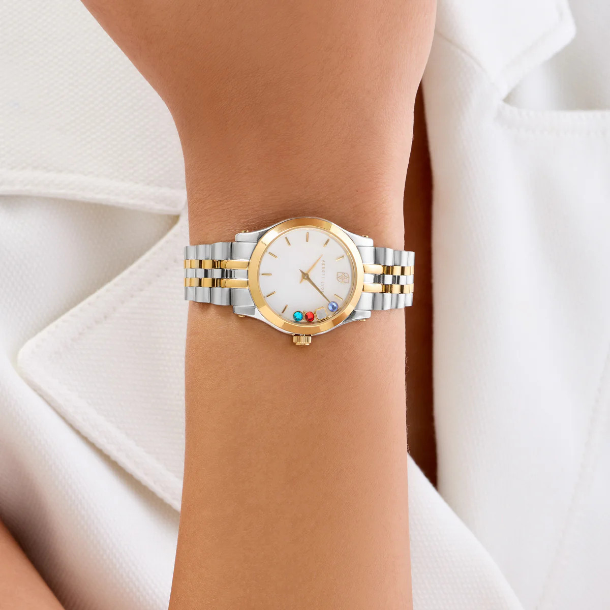 Two Tone Floating Charm Watch | Abbott Lyon