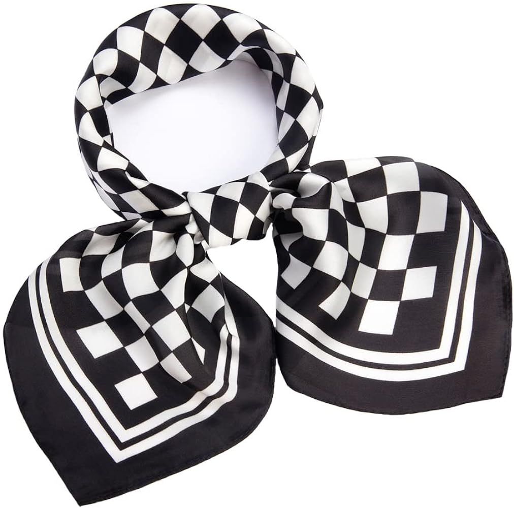 27 inch Silk Feeling Scarf Square Satin Head Scarf Fashion Neck Scarfs for Women | Amazon (US)