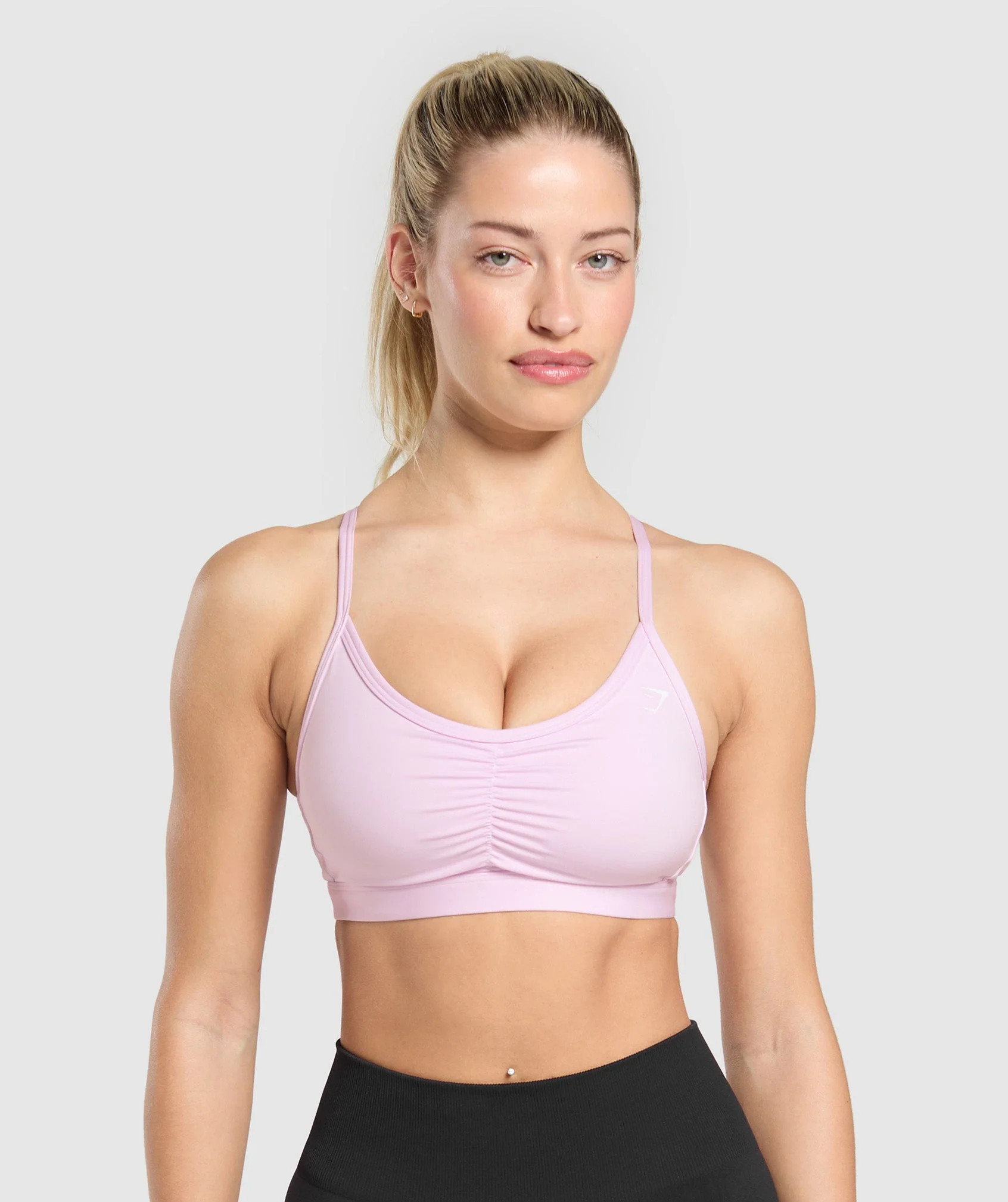 Gymshark Ruched Sports Bra - Ice Pink | Gymshark US