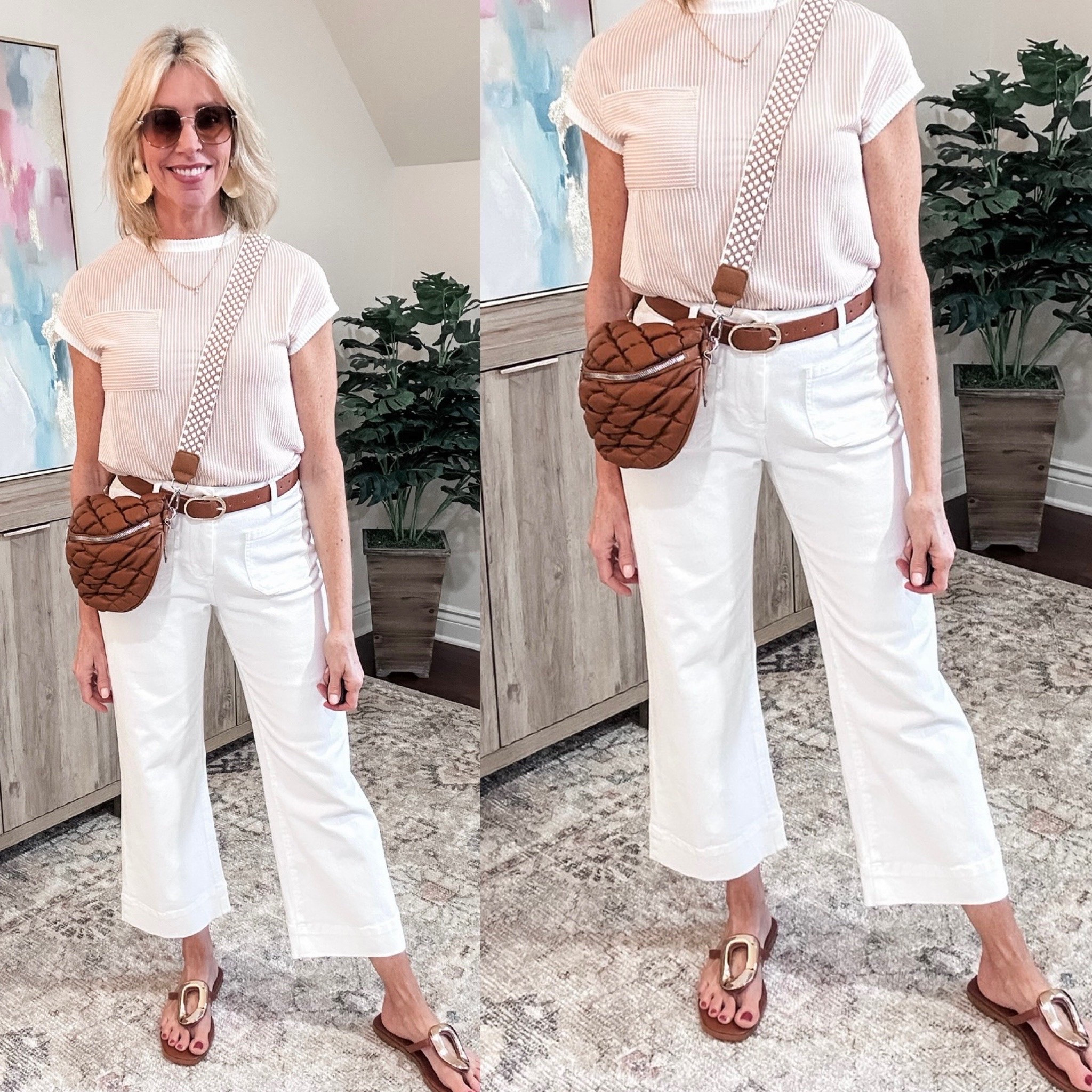 These Amazon frump free wide leg jeans are super stretchy and comfortable without being oversized and baggy. The cropped length is perfect for warmer weather! 

They come in many colors and 6 different sizes. Fit is true to size. I styled them with affordable Amazon pieces.

#LTKgrwm #LTKootd #LTKOver40