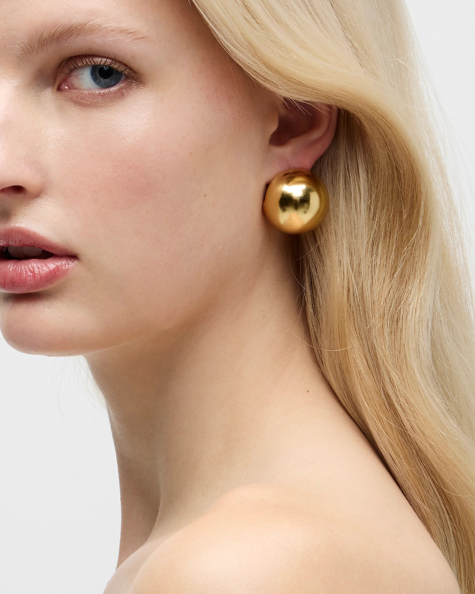 Oversized metallic-ball stud earrings | J. Crew US