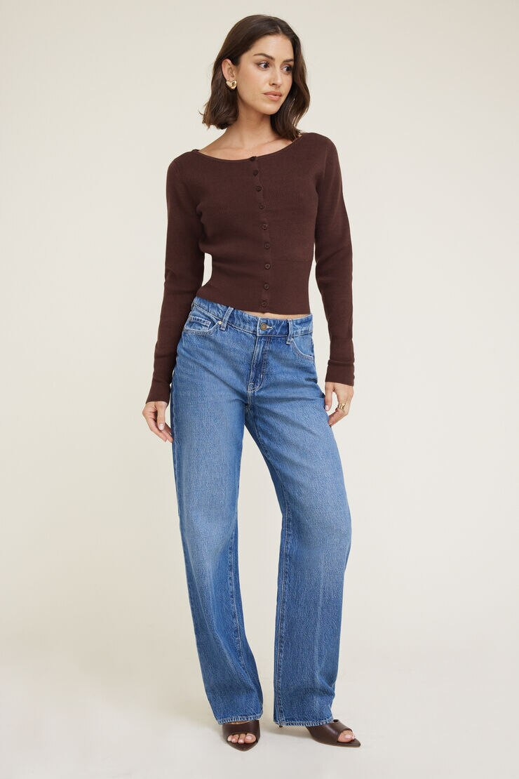 Mika Mid Rise Relaxed Straight Leg Jeans | Dynamite Clothing
