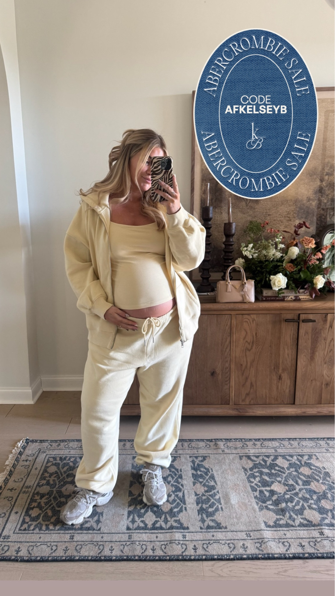 Abercrombie outfit on sale💛 code AFKELSEYB will get you an additional 15% too. I’m in a large tank and XL zip up/ bottoms 

#LTKSaleAlert