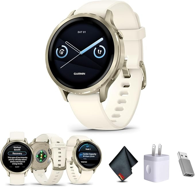 Garmin Venu 4, 41mm, Advanced Fitness Tracker GPS Smartwatch, 1.2" AMOLED Display, Built-in Flash... | Amazon (US)