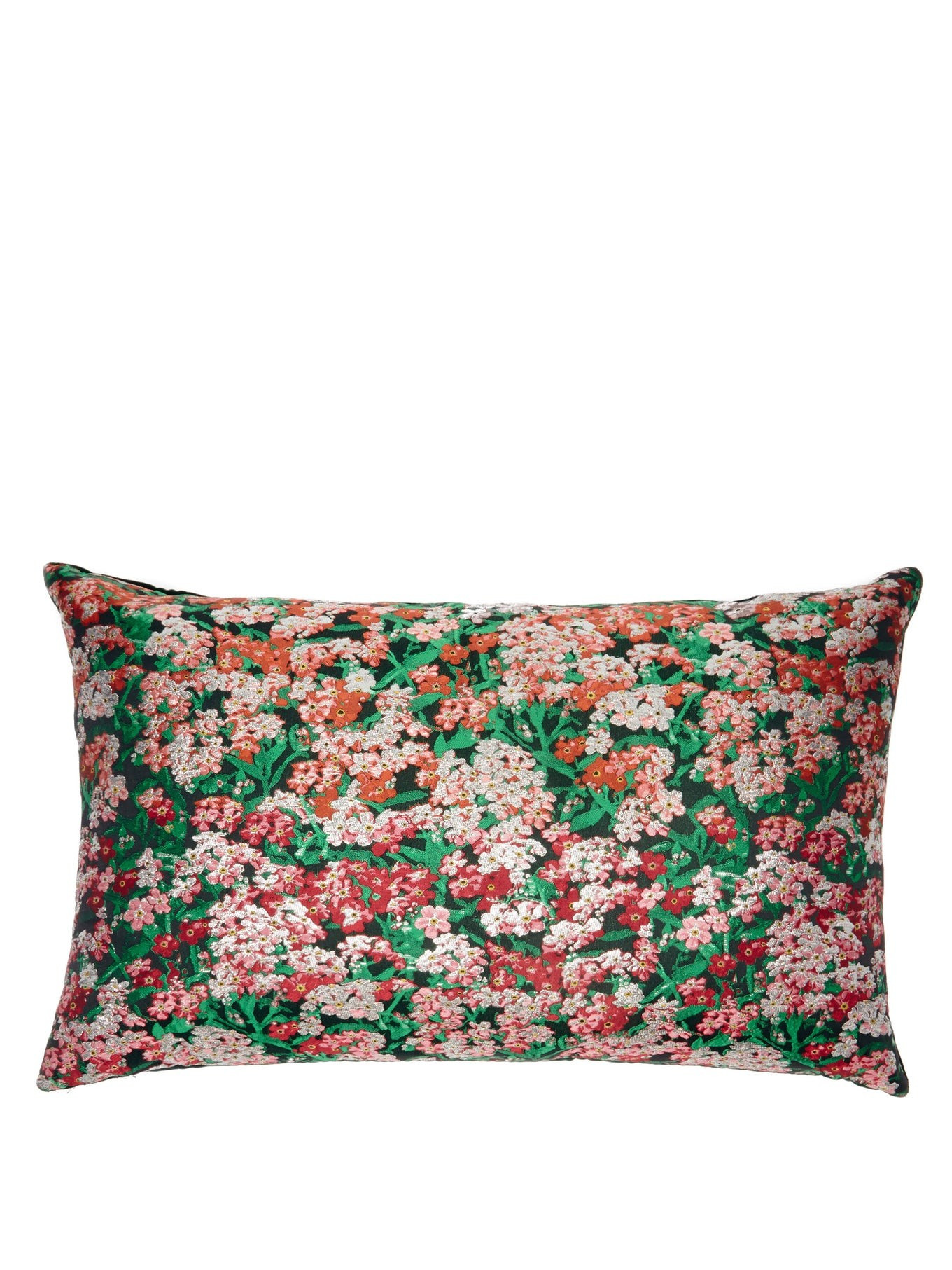 Floral-embroidered canvas and velvet cushion | Mary Katrantzou | Matches (US)