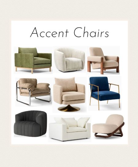 Beautiful accent chairs for any room in your home 

#westelm #accentchair #home

#LTKhome #LTKstyletip #LTKSeasonal