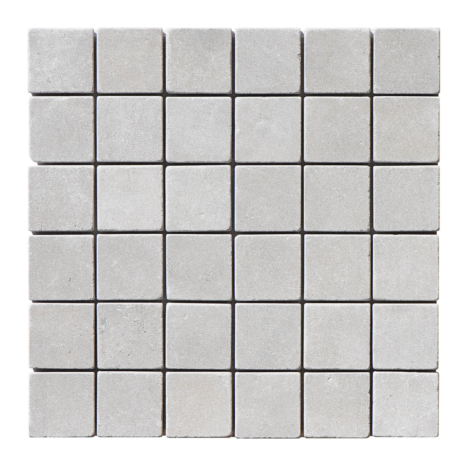 Nadia Tumbled Grey Small Square Mosaic Tile | Temple & Webster AU