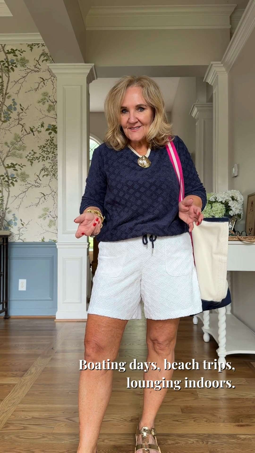 Tap the bell 🔔, heart ❤️ this post, and save for later!

Need something comfortable after a long day in the sun?

This terry cloth set is the piece you'll reach for when the beach, pool, or boat day is over and you're ready to cool down indoors.

• Soft textured terry cloth feels cozy without feeling heavy
• Easy pull-on shorts with a comfortable waistband
• Matching set makes getting dressed effortless

Fit note: Wearing a size 10 in both pieces. Runs true to size with a relaxed fit.

Perfect for vacation mornings, lake weekends, beach houses, and casual afternoons at home.

If you've been looking for a comfortable summer set you'll wear on repeat, this one is worth a look. 

 #LTKootd #LTKSeasonal #LTKOver40
