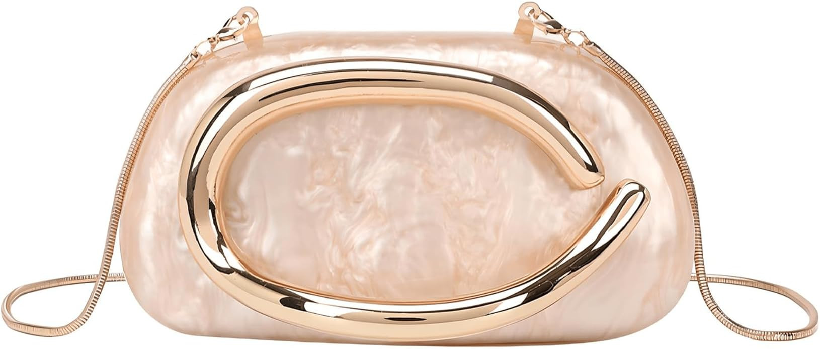 Acrylic Clutch Purse for Women Marbling Evening Wedding Handbags Acrylic Shell Box Purses for Par... | Amazon (US)