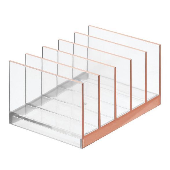 mDesign Plastic Makeup Storage Organizer for Vanity, 5 Sections - Clear | Target