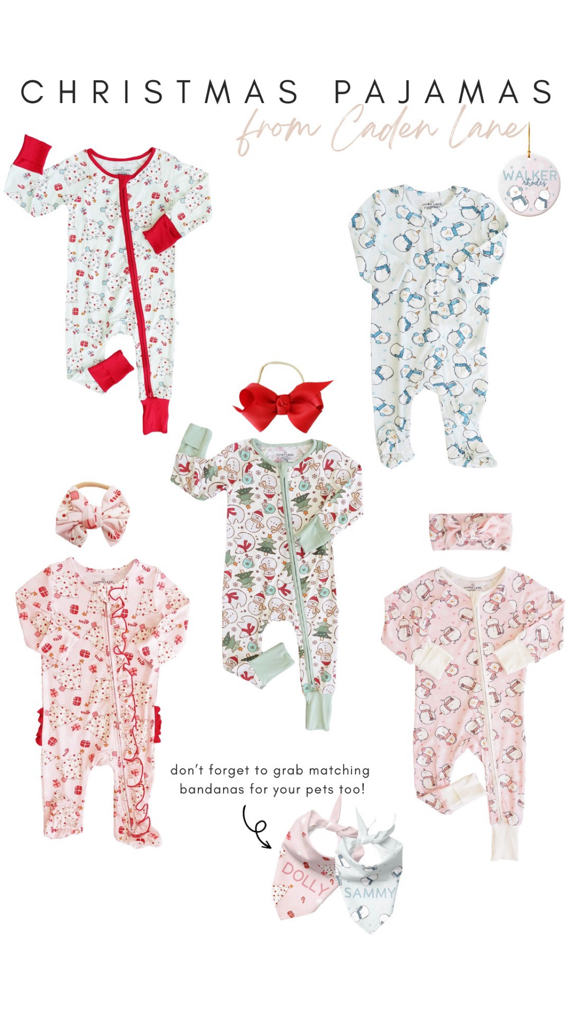 Matching Christmas pajamas for the whole family are my favorite Holiday season tradition! 🎄 Caden Lane has the best styles and fabrics this season. Footies, ruffle butts, zip ups, big bows, & matching blankets - Caden Lane has it all! 

Check out these prints - frosty friends pink, frosty friends blue, beary & bright, very merry blue, and very merry pink!❄️🤍 [sizes range from 0-24 months in multiple different styles]

#bestbabypajamas #cadenlane #zippies #babyclothes #babygirlclothes Sale Sale Sale 

#LTKHoliday #LTKHolidaySale #LTKGiftGuide