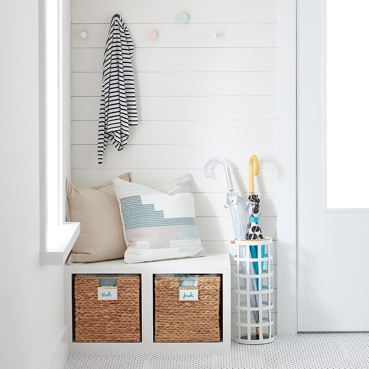 Large Water Hyacinth Cube Natural | The Container Store