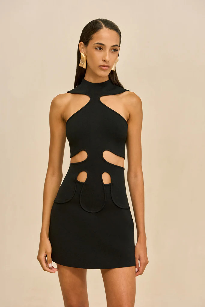 LILLIE KNIT DRESS - BLACK | Cult Gaia - US