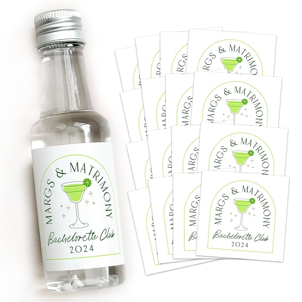 Margs and Matrimony Bachelorette Party Liquor Labels - Custom Bachelorette Party Favor, Margarita... | Amazon (US)