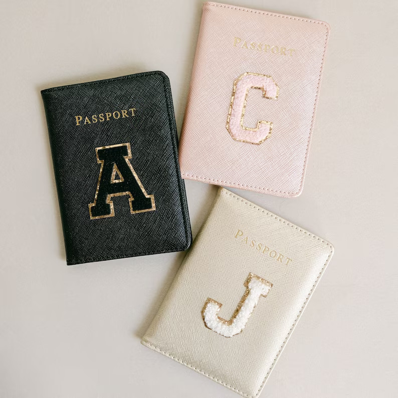 Personalized Passport Cover Chenille Letter Patch Passport - Etsy | Etsy (US)