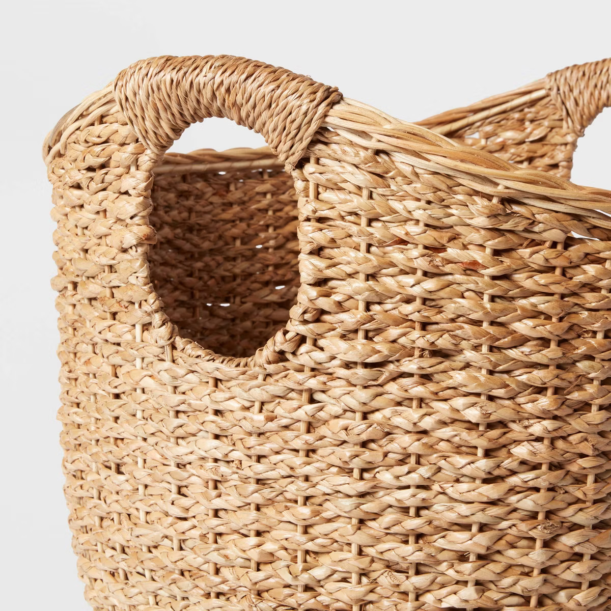 Large Round Braided Seagrass Basket - Brightroom™: Handwoven Khaki Wicker for Blanket Storage, ... | Target