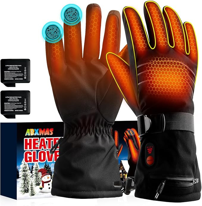 Heated Gloves for Men Women Rechargeable,7.4V 6400 mAh Electric Battery Heated Gloves | Amazon (US)