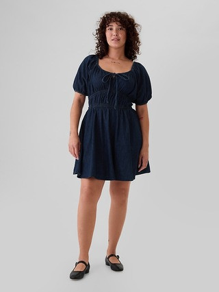 Smocked Denim Mini Dress | Gap (US)