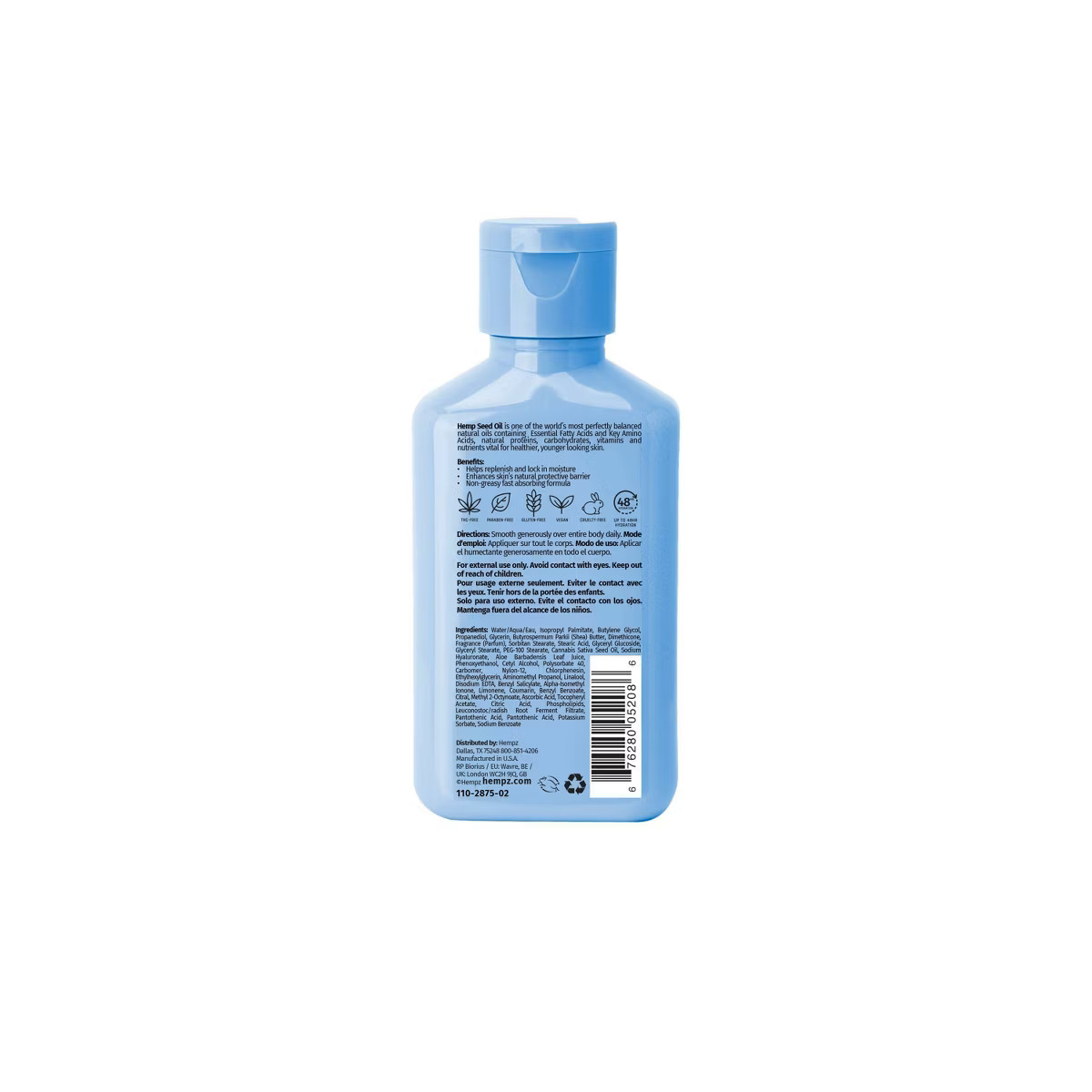 Hempz Beauty Actives Herbal Body Moisturizer - Ocean Breeze - Mini - 2.25 fl oz | Target