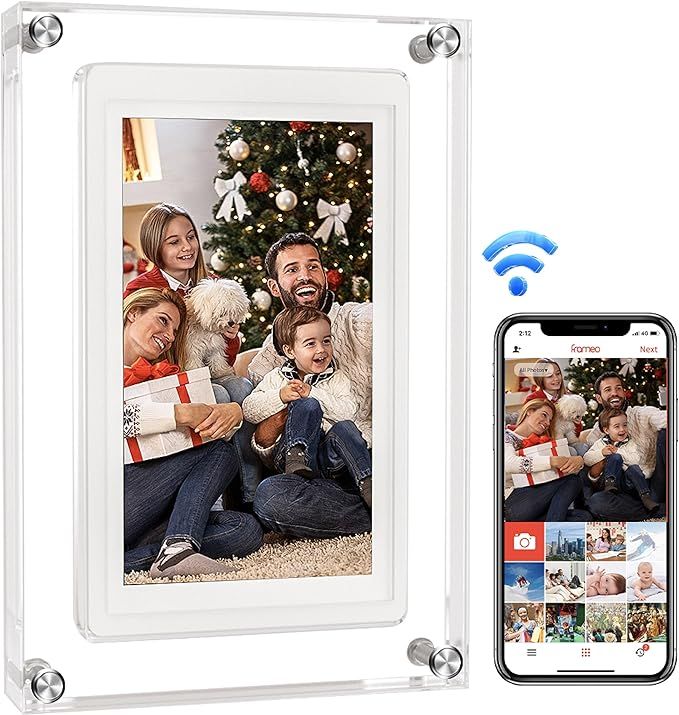 Coinrew 10.1-inch Acrylic Wi-Fi Touch Frameo Digital Photo Frame with Built-in Battery | Amazon (US)