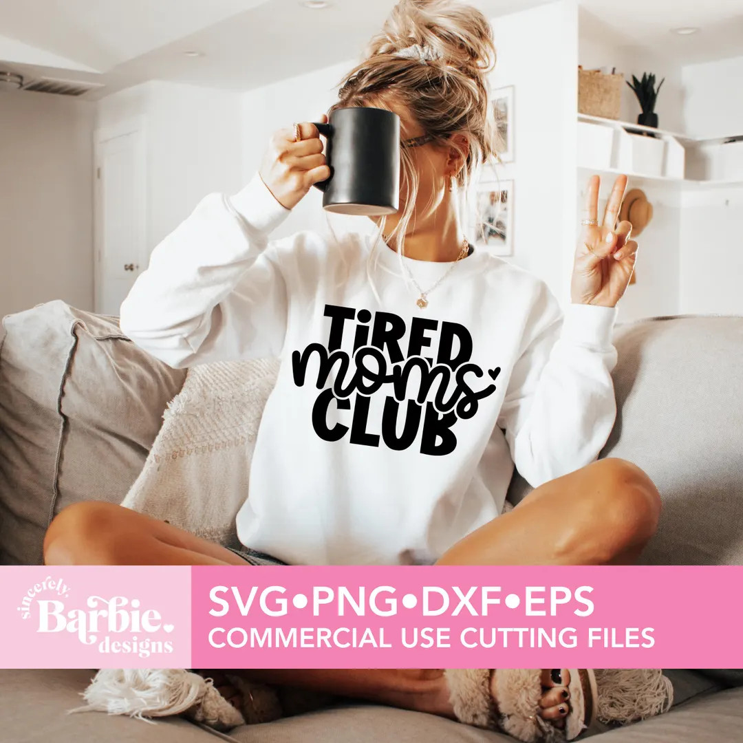 Tired Moms Club SVG, Funny Mom Shirt Svg, Mom Life Cricut File, Mother’s Day Gift Idea, Sublima... | Etsy (US)