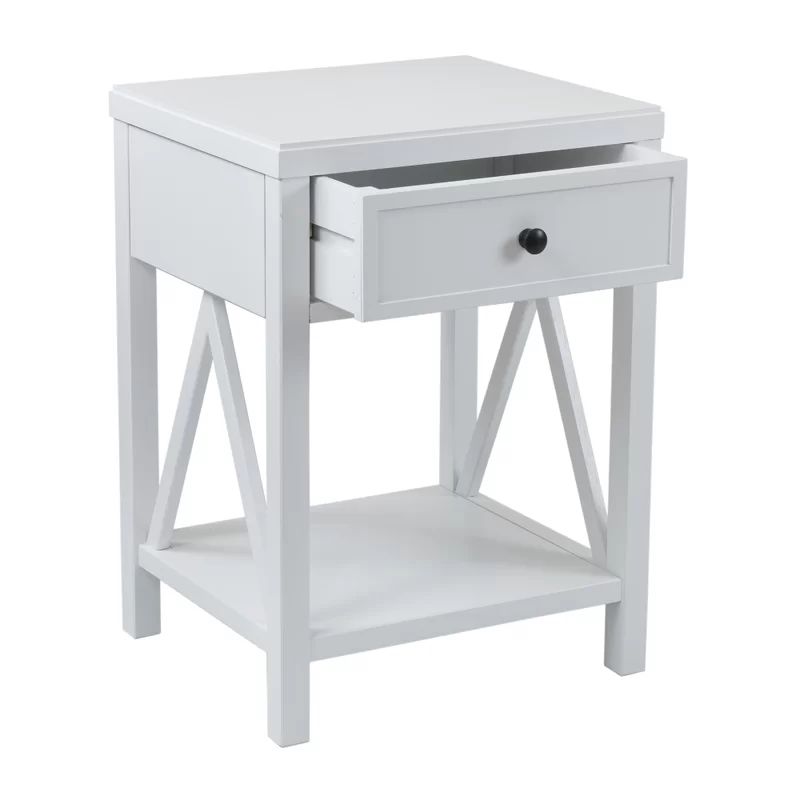 Nealon Solid Wood End Table with Storage | Wayfair North America