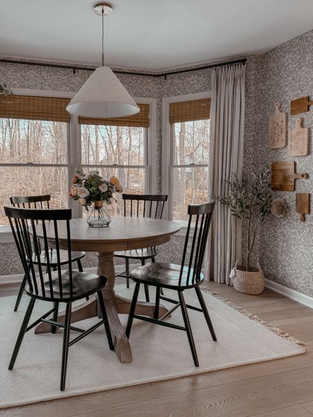 Dining room refresh with some of my favorite picks from @homedepot Presidents Day sale! Set of 4 modern farmhouse chair & 4ft olive branch tree paired with the cutest rattan baskets! #TheHomeDepotPartner 

#LTKhome