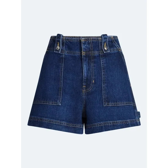 Free Assembly Women's High Rise Denim Utility Shorts, 4” Inseam, Sizes 0-18 | Walmart (US)