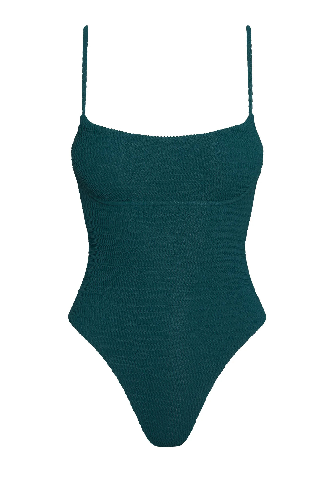 Sausalito One Piece - Evergreen Crinkle | Monday Swimwear
