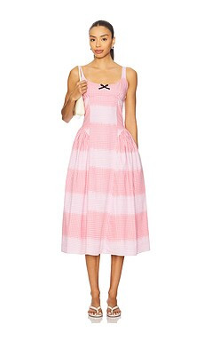 Maude Club Rosalie Dress in Light Red Gingham from Revolve.com | Revolve Clothing (Global)