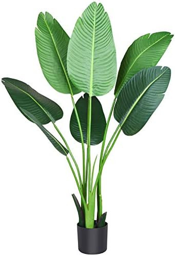 Planta de Decoración Artificial de Palma Árbol Realista con Maceta 7 Hojas Ф15x120cm para Exte... | Amazon (ES)