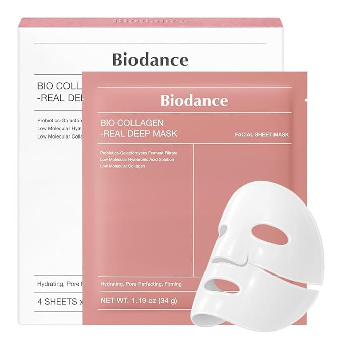 BIODANCE Bio-Collagen Real Deep Mask, Hydrating Overnight Hydrogel Face Mask, Pore Minimizing, El... | Amazon (US)