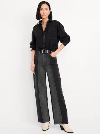 Extra High-Waisted Sky-Hi Wide-Leg Jeans | Old Navy (US)