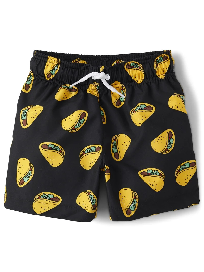 The Children's Place Boys Allover Print Swim Trunks, Sizes XS-XXL | Walmart (US)
