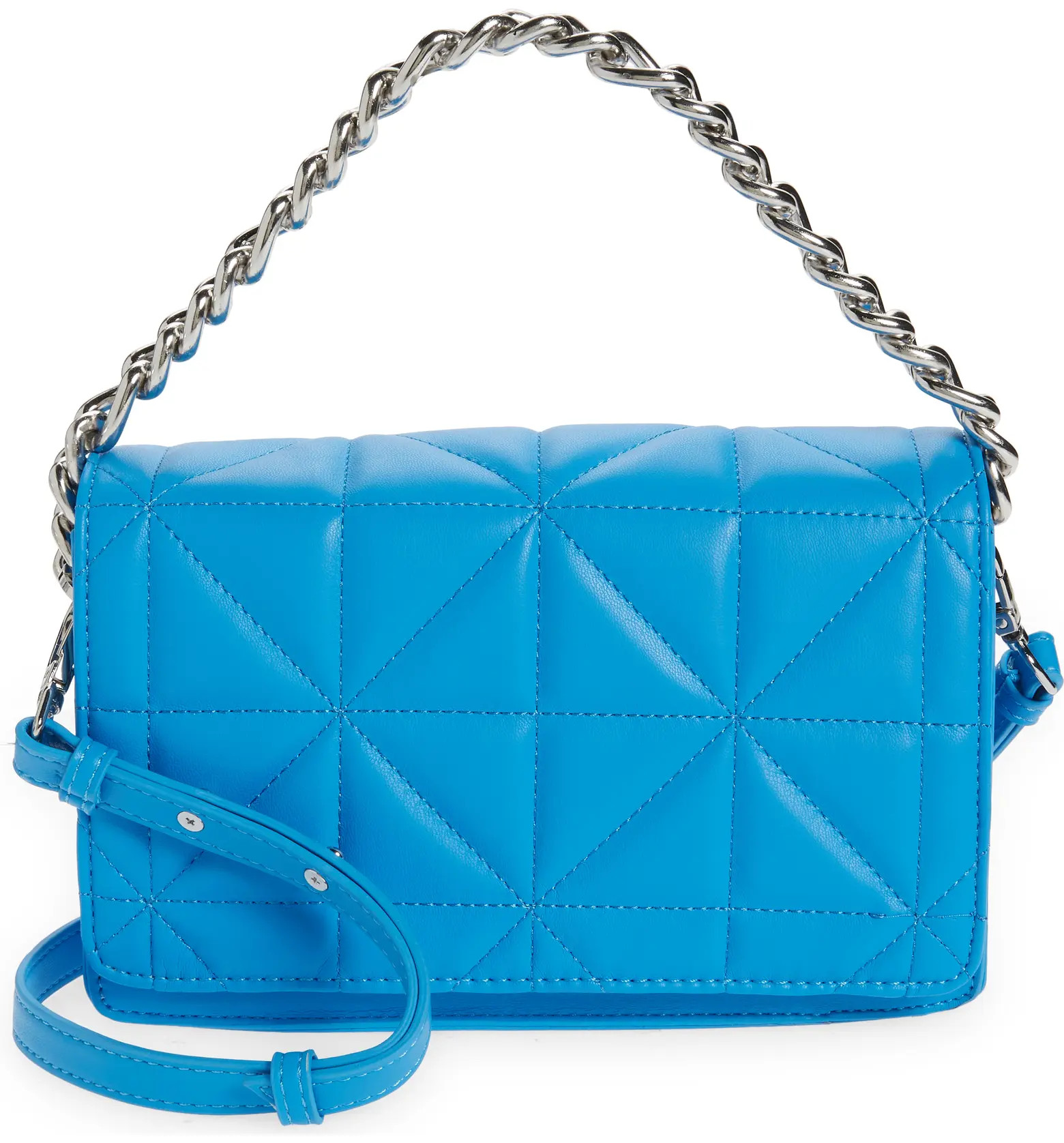 Topshop Cali Quilted Chain Faux Leather Crossbody Bag | Nordstrom | Nordstrom