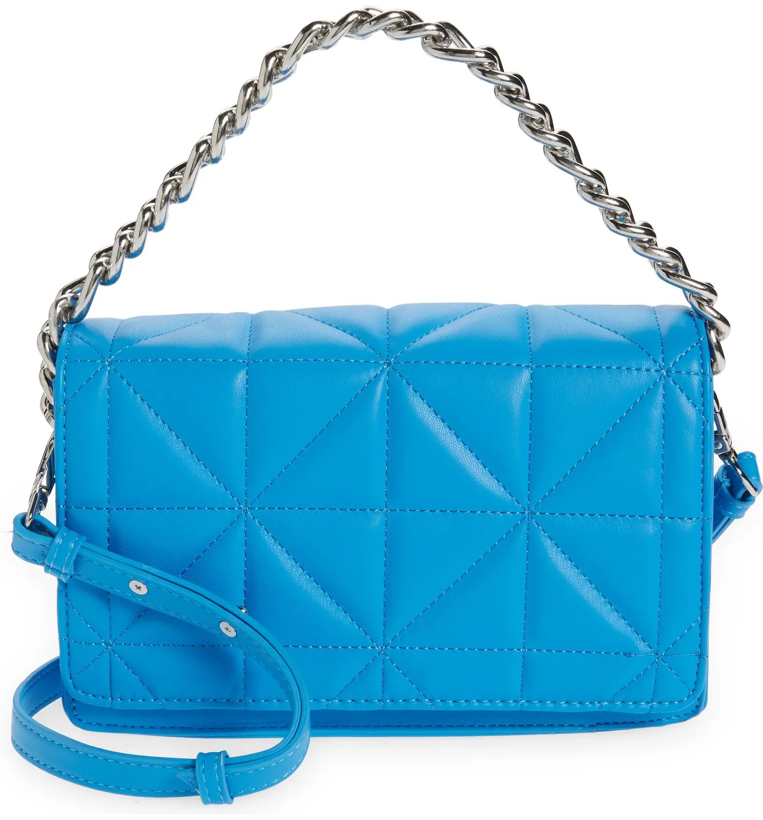 Topshop Cali Quilted Chain Faux Leather Crossbody Bag | Nordstrom | Nordstrom
