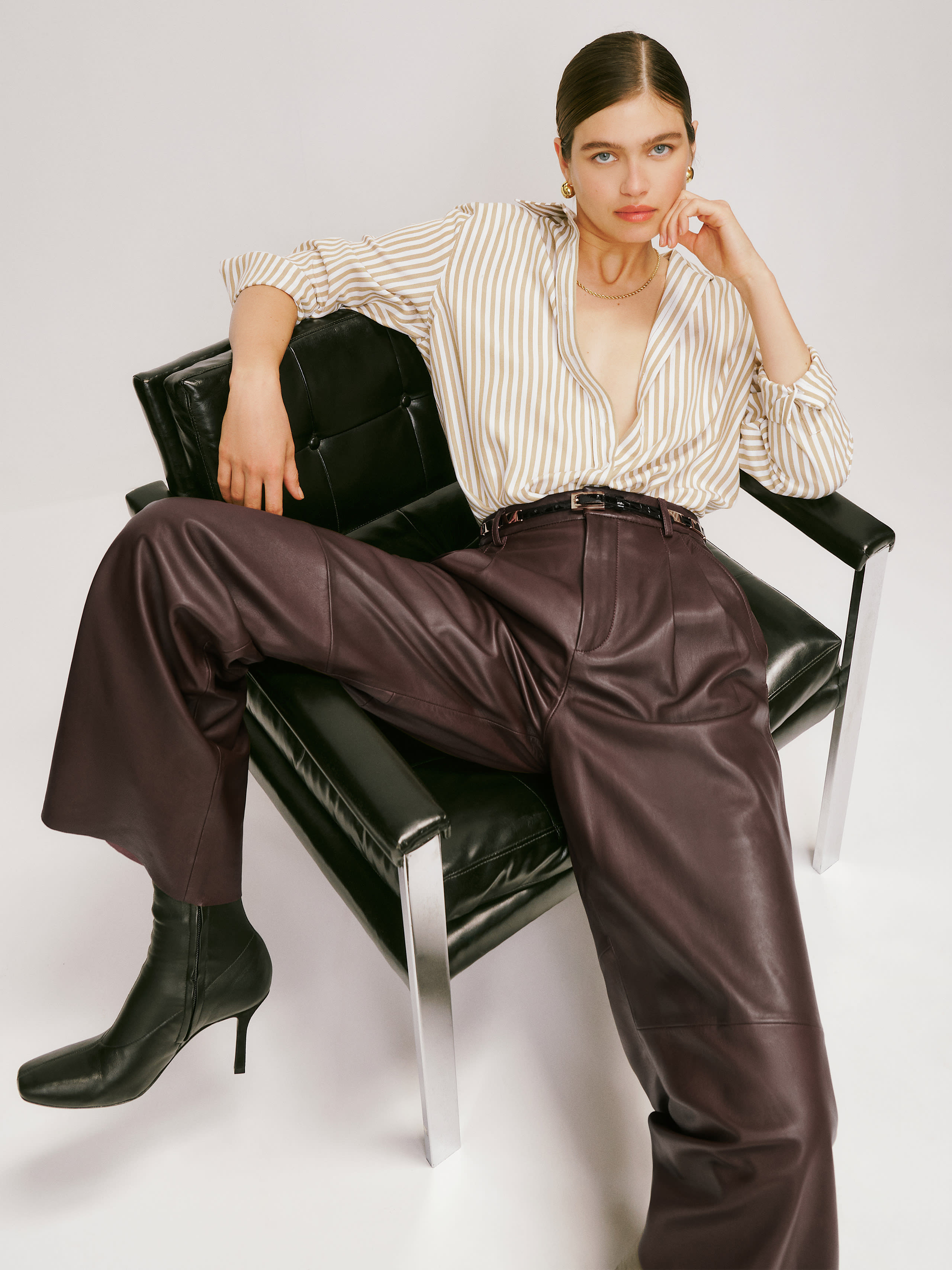 Veda Elliott Leather Pant | Reformation (Global)